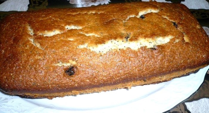 Постный кекс с маком