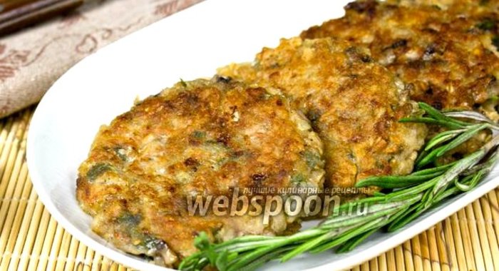 Овсяные котлеты с грибами