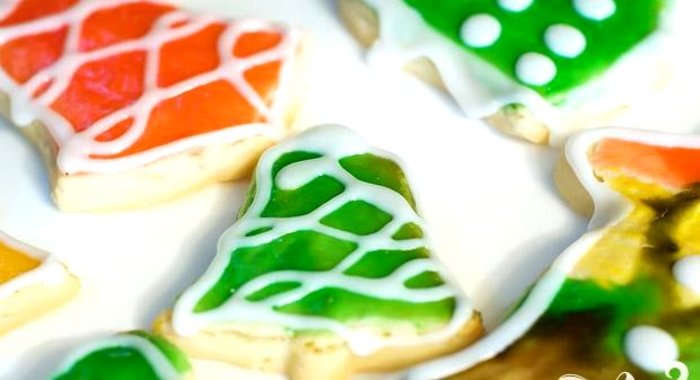 Новогоднее печенье с глазурью