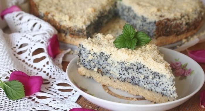 Творожно-маковый пирог