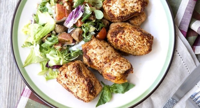 Рулеты из индейки с сыром и грибами в мультиварке