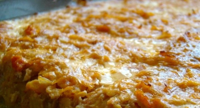 Запеканка с сыром и ветчиной