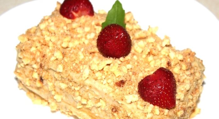 Бисквитный торт со сгущенкой