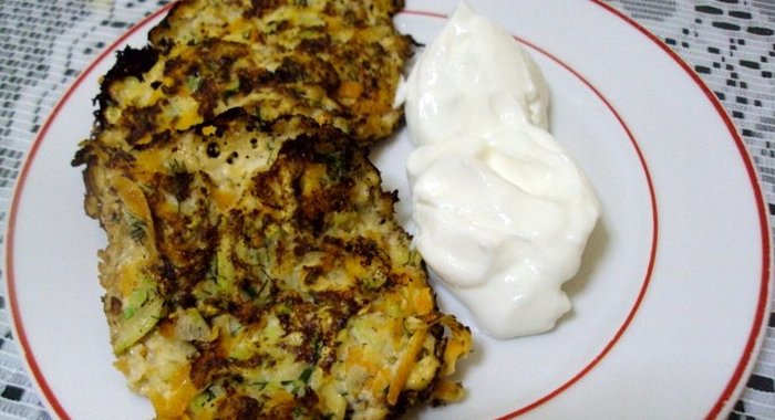 Блинчики из кабачков и моркови