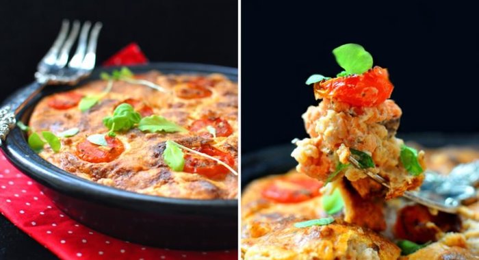 Рыбная запеканка под сырным суфле