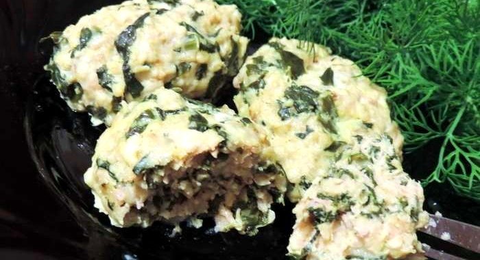 Котлеты со шпинатом