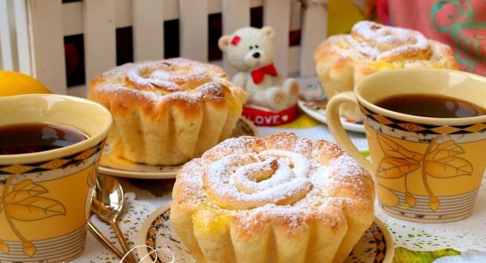 Булочки с лимонной начинкой