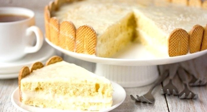 Кокосовый торт «Нежность» в микроволновке