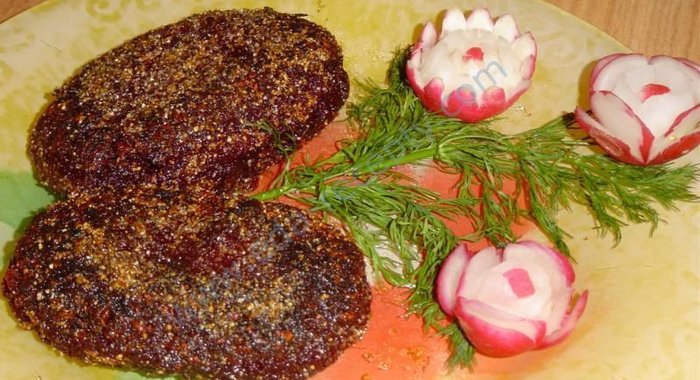 Постные свекольные котлеты