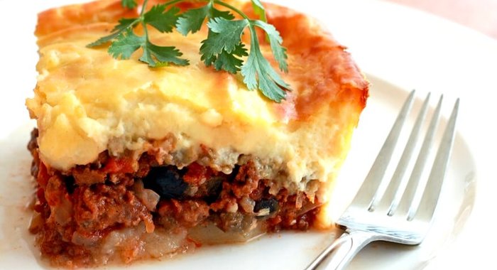 Запеканка картофельная с баклажанами