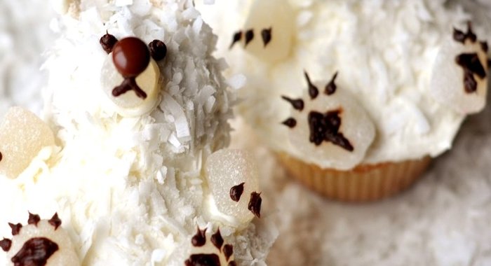 Маффины Полярный мишка на Новый год