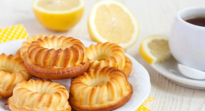 Нежные творожные кексики с лимоном