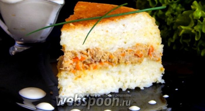 Рисовая запеканка с курицей в мультиварке