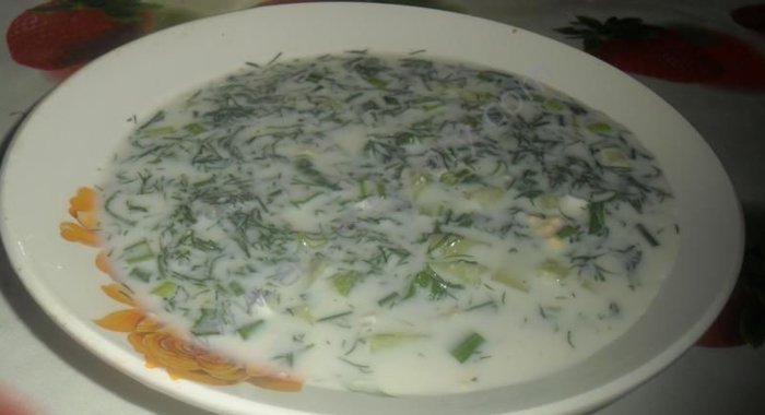 Окрошка на кефире