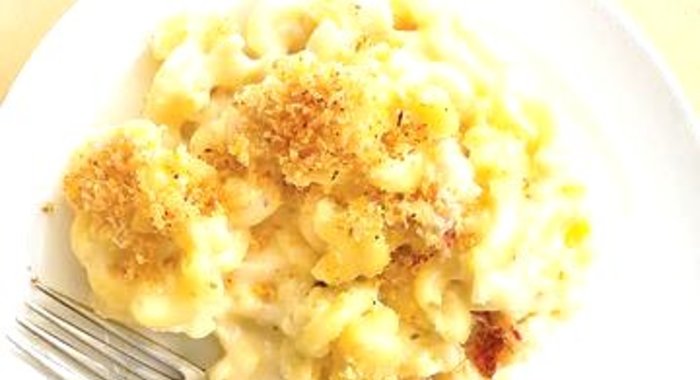 Запеканка с пастой и морепродуктами