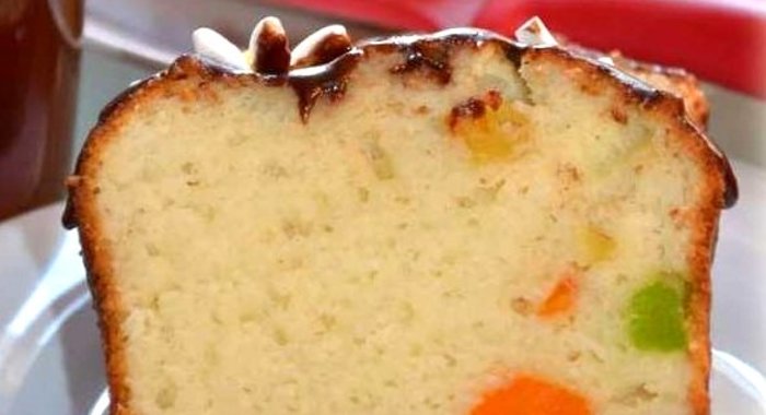 Творожный кекс с цукатами