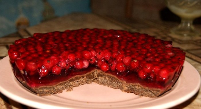 Желейный торт с печеньем