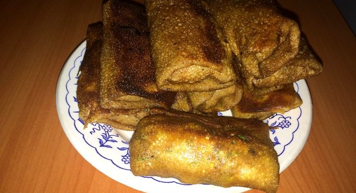 Блины с яйцом и морковью