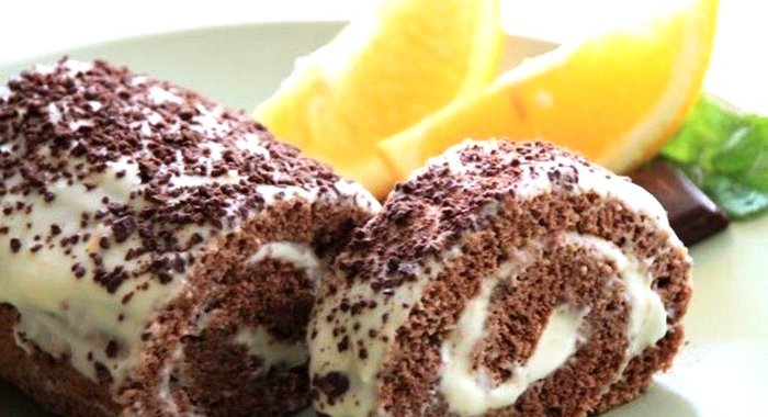 Шоколадно-апельсиновый рулет