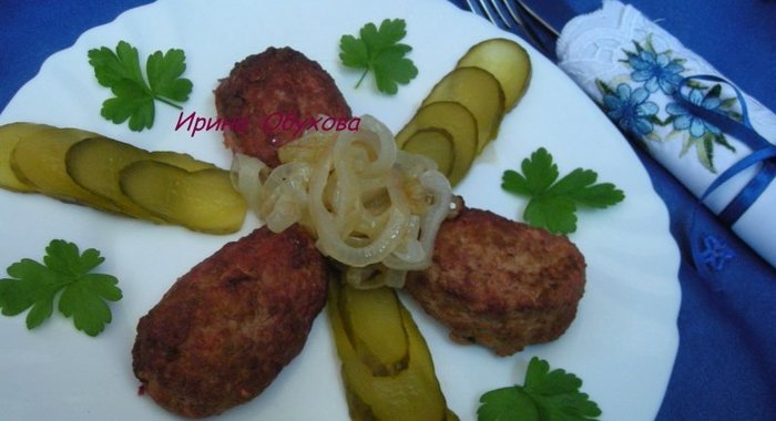 Котлеты из мяса с овощами