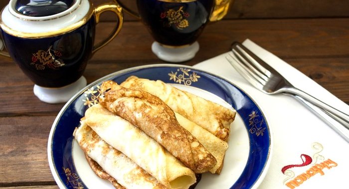 Блинчики с печенью трески