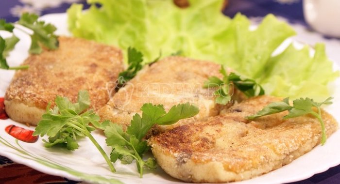 Картофельные котлеты с грибами