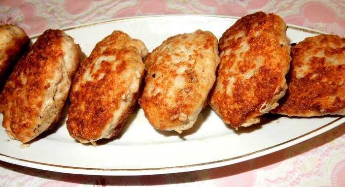 Котлеты свиные с добавление манки