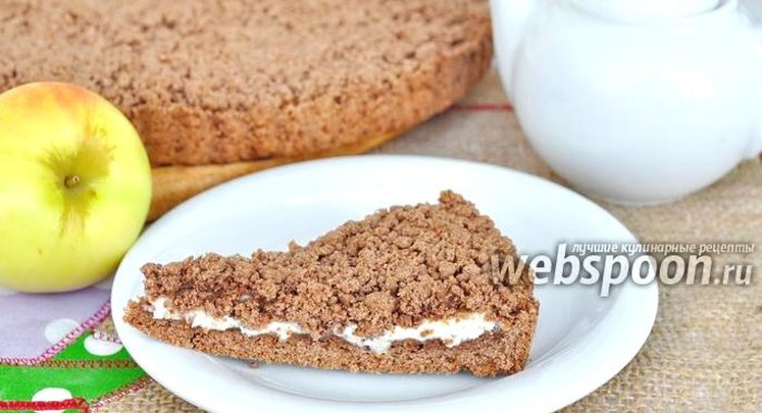 Тёртый пирог с творогом