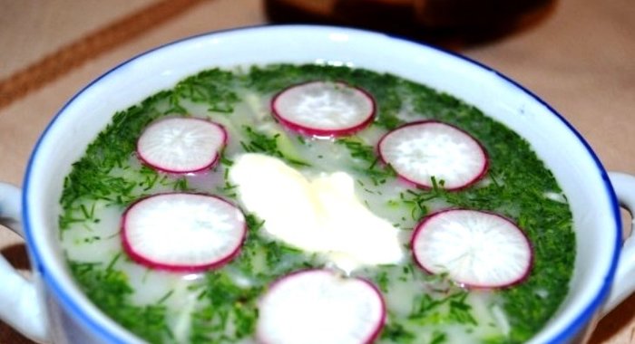 Классическая окрошка на кефире