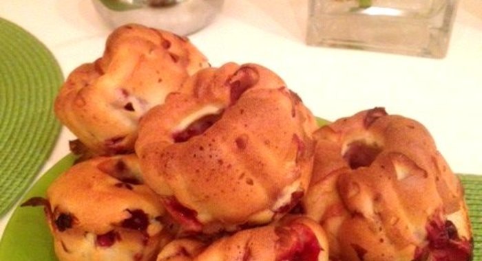 Творожные кексы с клюквой