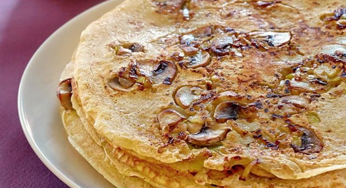 Грибные блины с припеком