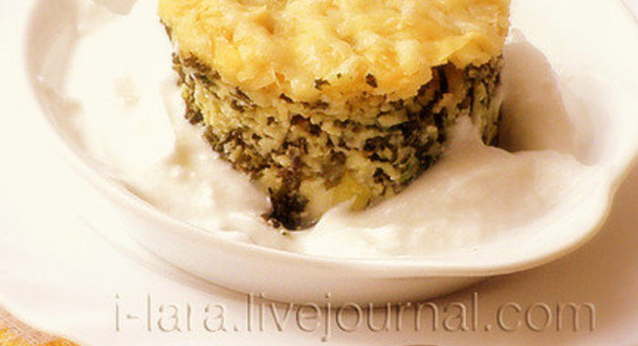 Запеканка с сырами и шпинатом