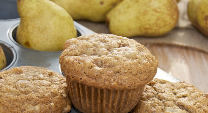 Маффины с грушей и грецкими орехами