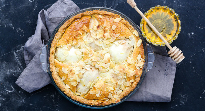 Песочный пирог с грушами