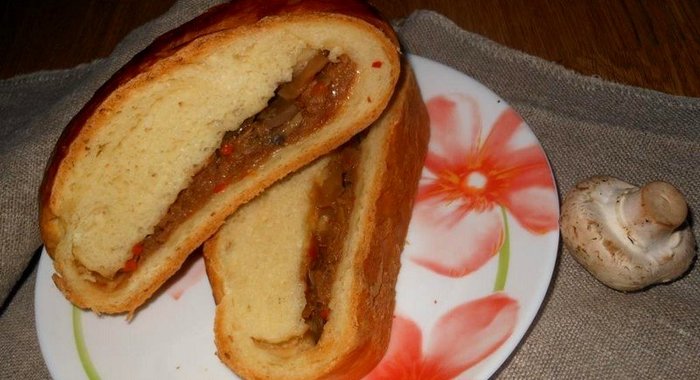 Плетеный пирог с капустой