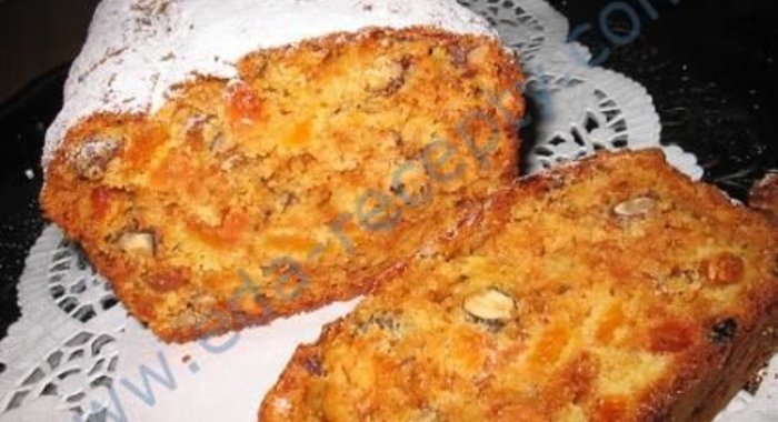 Абрикосово-ореховый кекс