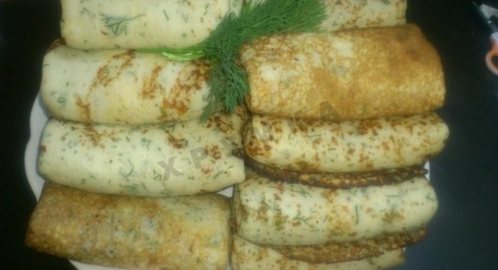 Сырные блинчики с мясом