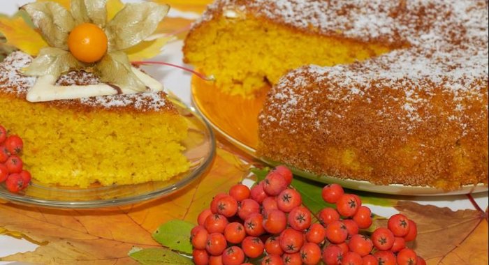 Воздушный манник из тыквы