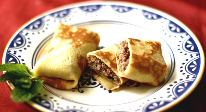 Блинчики с мясом