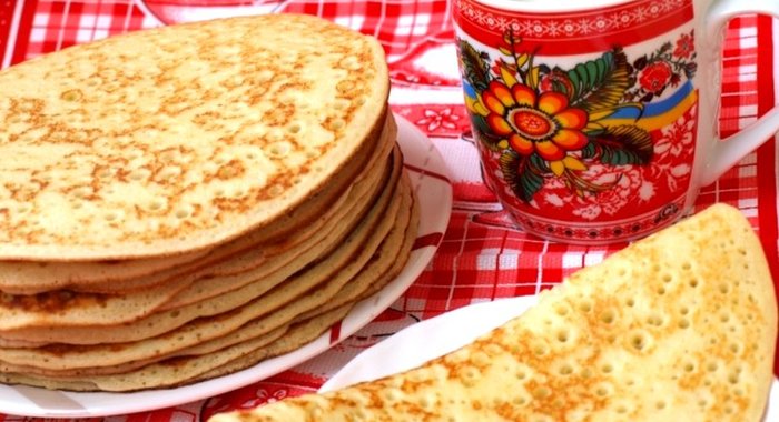 Блины на манке с дрожжами