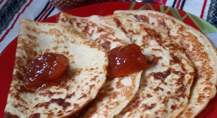 Заварные блины на кефире