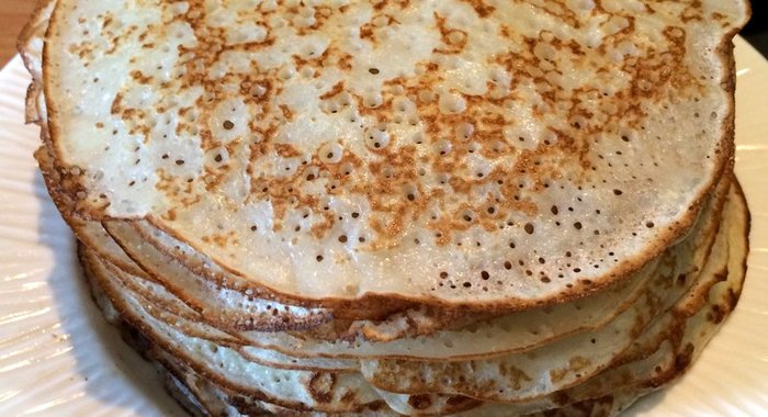 Блины заварные на кефире