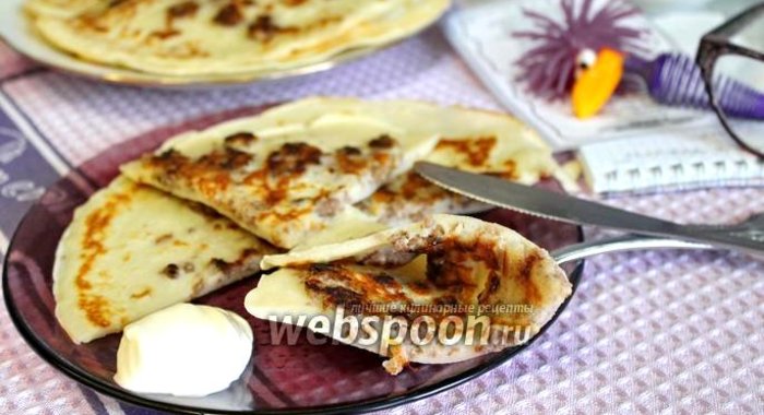 Блины с мясным припёком
