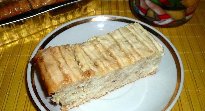 Запеканка творожная с овсяными хлопьями