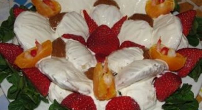 Торт с креветками Цветение Лотоса