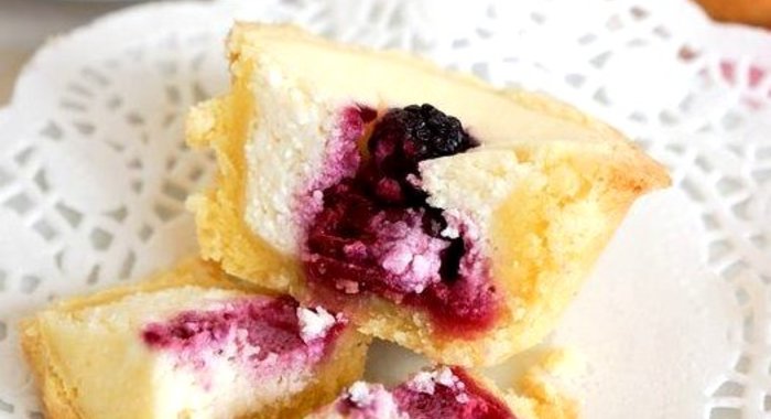 Песочные корзиночки с начинкой из творога