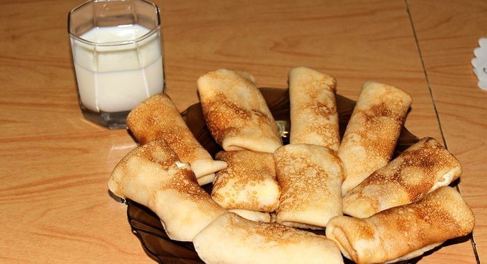 Блины с творогом