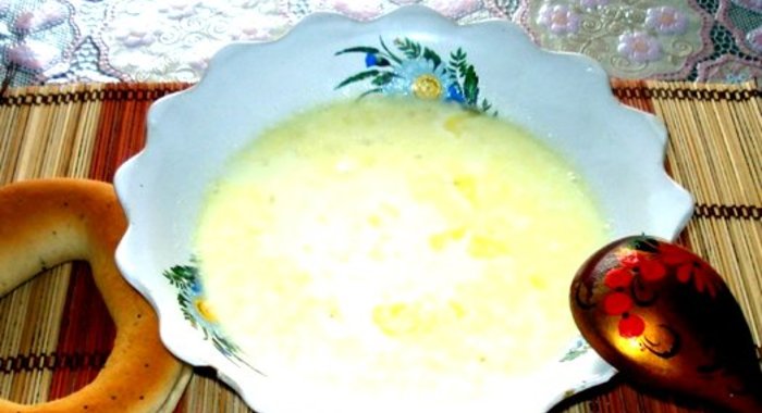 Молочный суп с пшеном