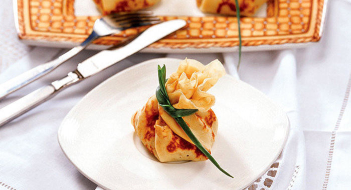 «Кошельки» с мясной начинкой