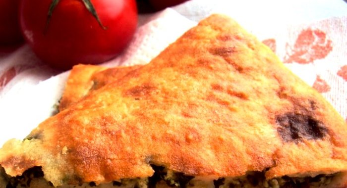 Осетинский пирог с сыром и зеленью